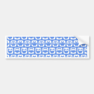 Adesivo Para Carro Padrão de Coruja Azul