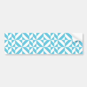 Adesivo Para Carro Padrão de Deco Geométrico Azul do Oceano