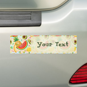 Adesivo Para Carro Padrão de Frutas de Verão Fresco