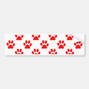Adesivo Para Carro Padrão de patas vermelhas