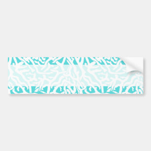 Adesivo Para Carro Padrão de recifes de coral de praia Azul branco n