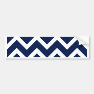 Adesivo Para Carro Padrão marinho Azul e Branco Chevron Zigzag