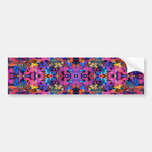 Adesivo Para Carro Padrões florais abstratos coloridos fofos