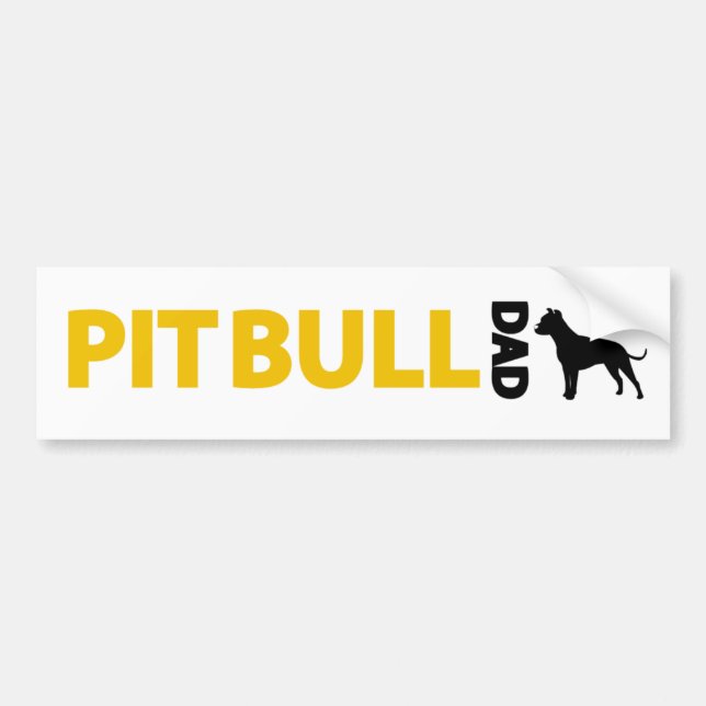 Adesivo Para Carro Pai de Pitbull (Frente)