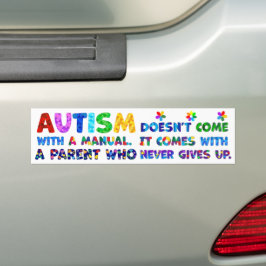 Adesivo Para Carro Pai do AUTISM nunca desiste