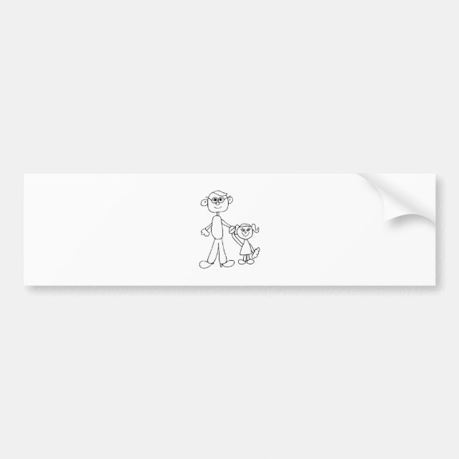 Adesivo Para Carro Pai e filha (Frente)