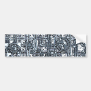 Adesivo Para Carro Painel de Steampunk - engrenagens e tubulações -