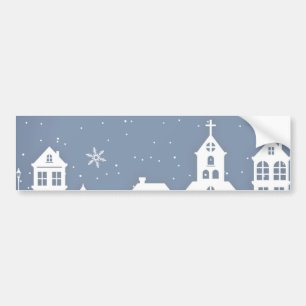 Adesivo Para Carro Paisagem da Igreja de Natal