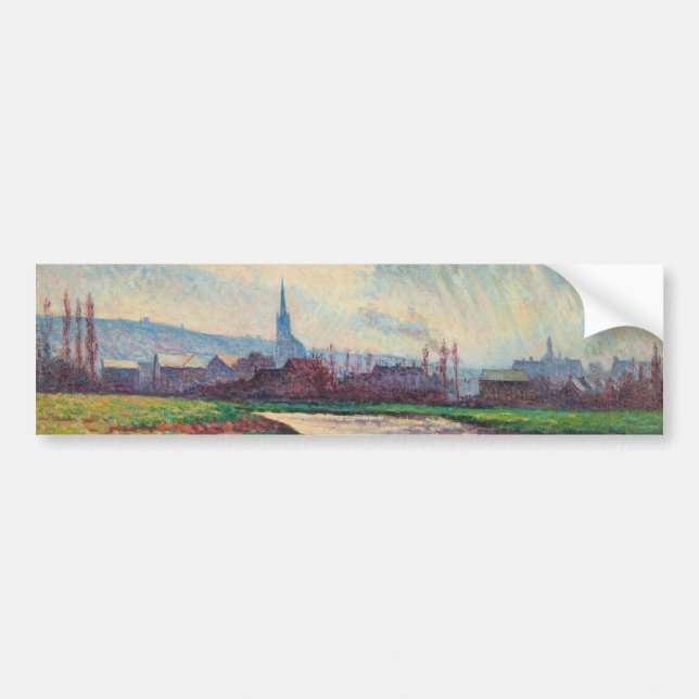 Adesivo Para Carro Paisagem rural com rio (por Maximilien Luce) (Frente)