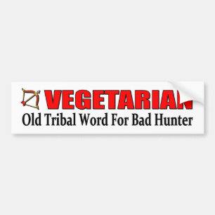 Adesivo Para Carro Palavra tribal velha do VEGETARIANO para o caçado