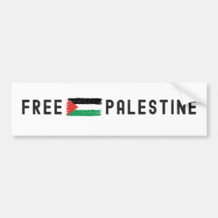 Adesivo Para Carro PALESTINA GRATUITA branca