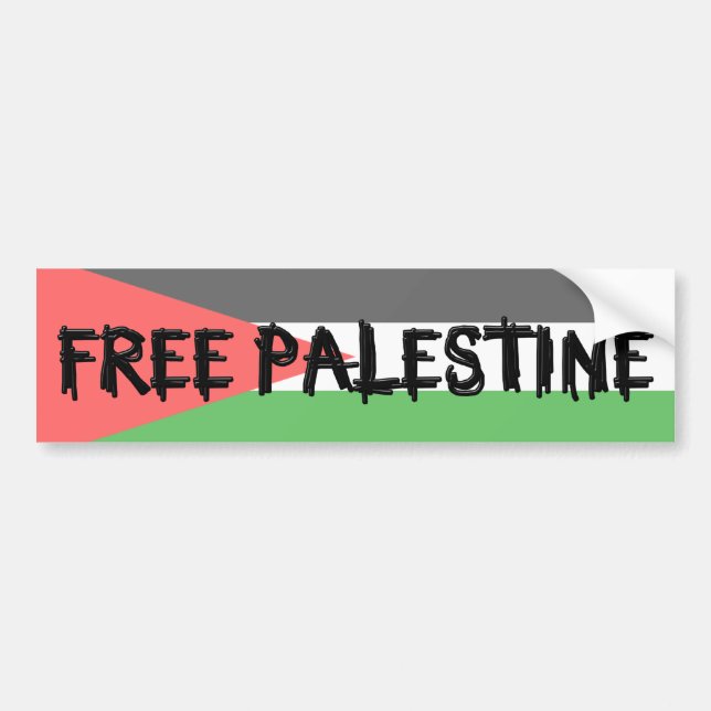 Adesivo Para Carro PALESTINA LIVRE Bumpersticker (Frente)