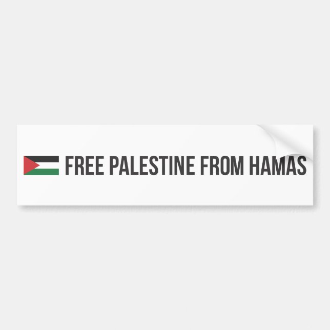 Adesivo Para Carro Palestina livre de Hamas (Frente)
