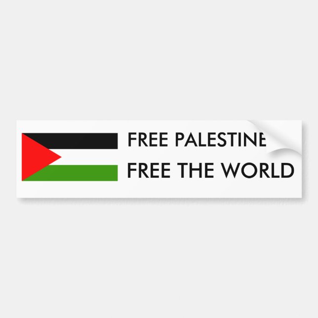 ADESIVO PARA CARRO PALESTINA LIVRE, LIVRA O MUNDO (Frente)
