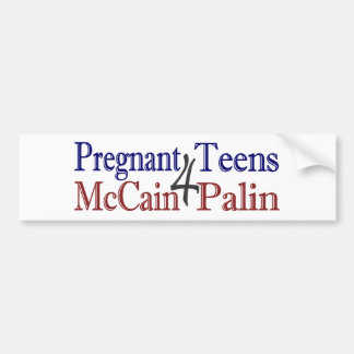 Adesivo Para Carro Palin grávido (Anti-McCain)