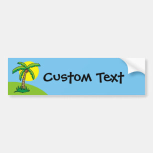 Adesivo Para Carro Palm Tree Cartoon Bumper Sticker