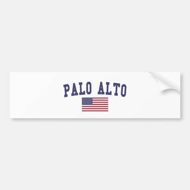 Adesivo Para Carro Palo Alto Bandeira dos EUA (Frente)