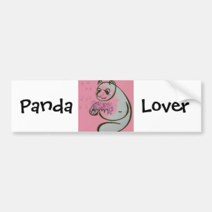Adesivo Para Carro Panda Bear Love