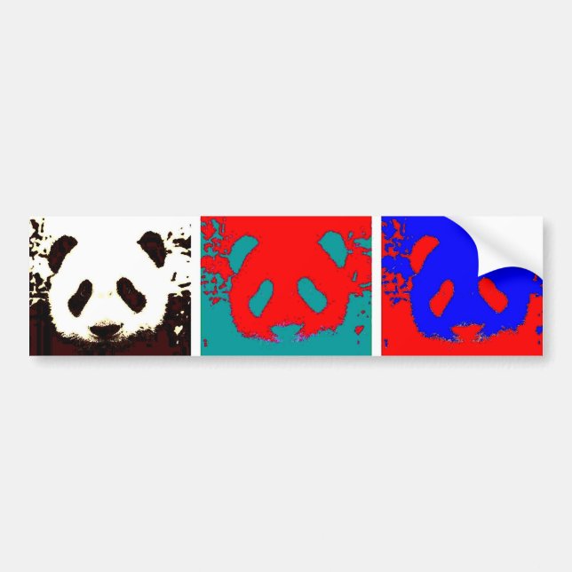 Adesivo Para Carro Panda Pop Art (Frente)