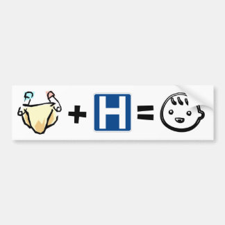 Adesivo Para Carro Pano + Hospital = bebê feliz