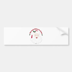 Adesivo Para Carro Papai Noel ao Estilo Vintage Acredita em Jesus