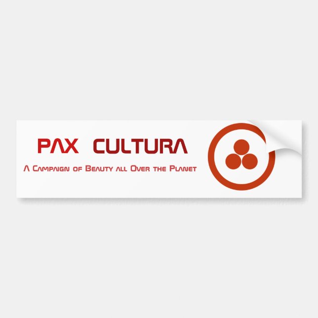 Adesivo Para Carro Papel de carta do Pax Cultura (Frente)