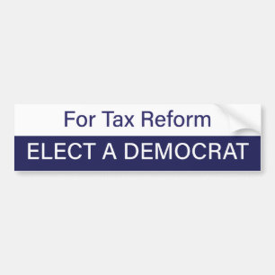 Adesivo Para Carro Para A Reforma Fiscal; Eleve um democrata