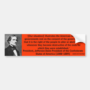 Adesivo Para Carro Pára-choque 7 do presidente Jefferson Davis