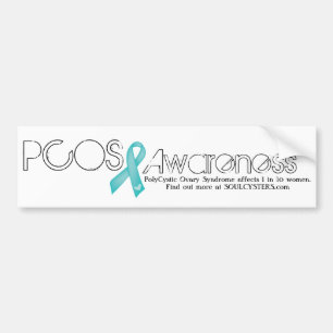 Adesivo Para Carro Pára-choque de Sensibilização PCOS - Beneficia nos