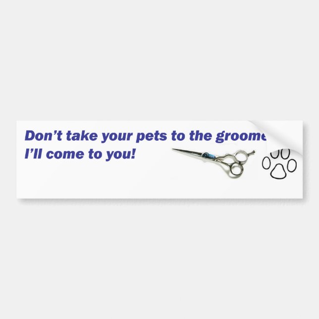 Adesivo Para Carro Pára-choque - não tome seus animais de estimação… (Frente)