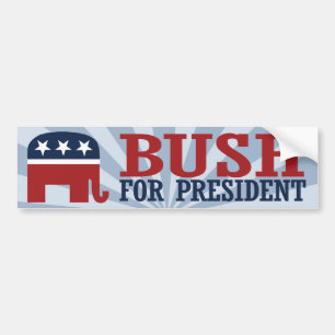 ADESIVO PARA CARRO PÁRA-CHOQUE REPUBLICANO DE BUSH 2016 - .PNG