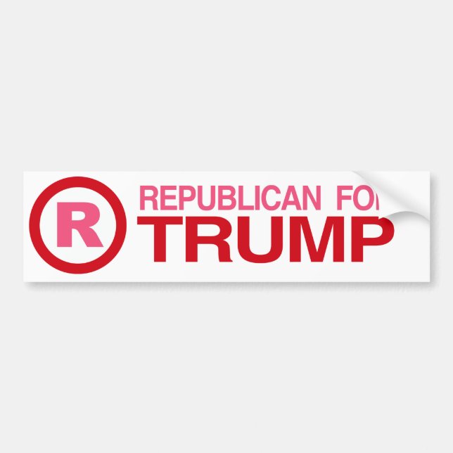 Adesivo Para Carro Pára-choque Republicano para Trump 2016 -.png (Frente)