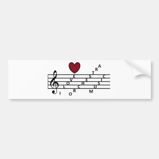 Adesivo Para Carro Para o amante da música da orquestra (Frente)