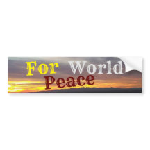 Para o World Peace Bumper Sticker