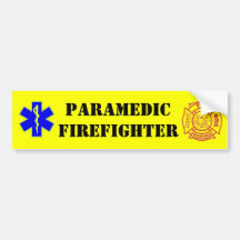 PARAMEDIC-FIREFIGHTER - autocolante no vidro