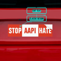 Parar AAPI Asiático Bumper Sticker