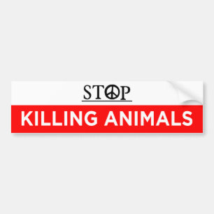 Adesivo Para Carro parar de matar animais