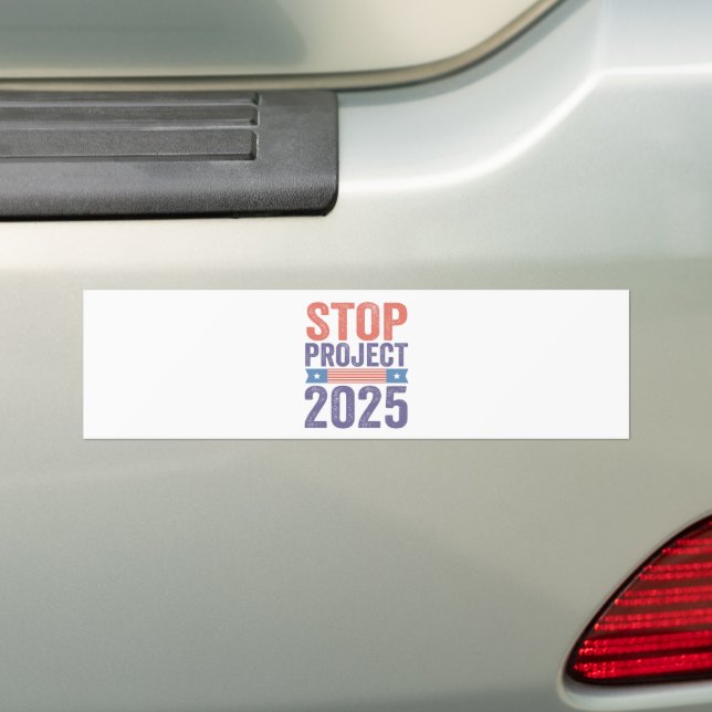 Adesivo Para Carro Parar o Projeto 2025 Trump American Patroitic (No carro)