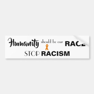 ADESIVO PARA CARRO PARAR O RACISMO, PROMOVER A EQUALIDADE