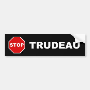 Adesivo Para Carro Parar Trudeau Bumpersticker (Preto)