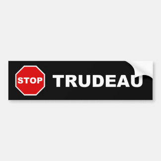 Adesivo Para Carro Parar Trudeau Bumpersticker (Preto)