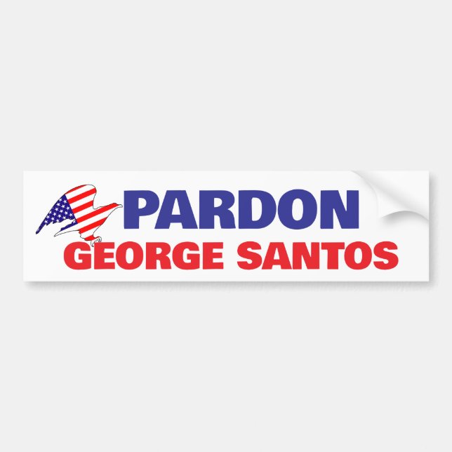 Adesivo Para Carro PARDON GEORGE SANTOS punishment too harsh free him (Frente)