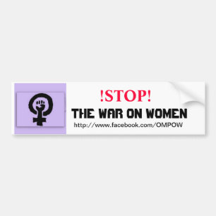 Adesivo Para Carro PARE a guerra em mulheres