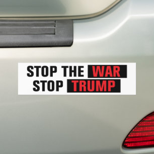 Adesivo Para Carro Pare a Guerra Pare Trump Anti-Guerra