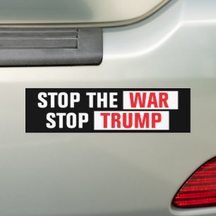 Adesivo Para Carro Pare a Guerra Pare Trump Anti-Guerra