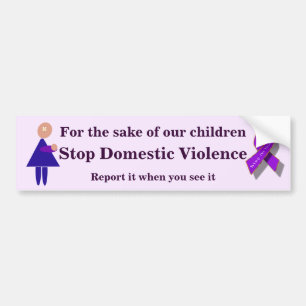 Adesivo Para Carro Pare a violência doméstica