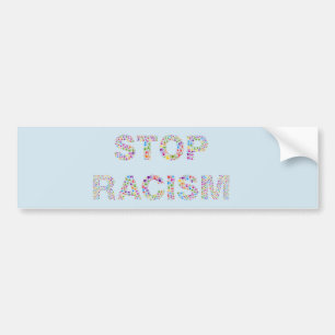 Adesivo Para Carro Pare o autocolante no vidro traseiro do racismo