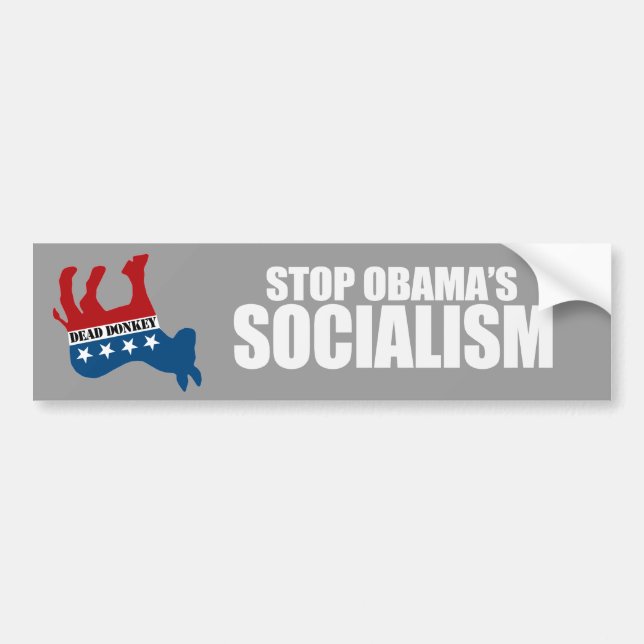 Adesivo Para Carro PARE o SOCIALISMO Bumpersticker de OBAMA (Frente)