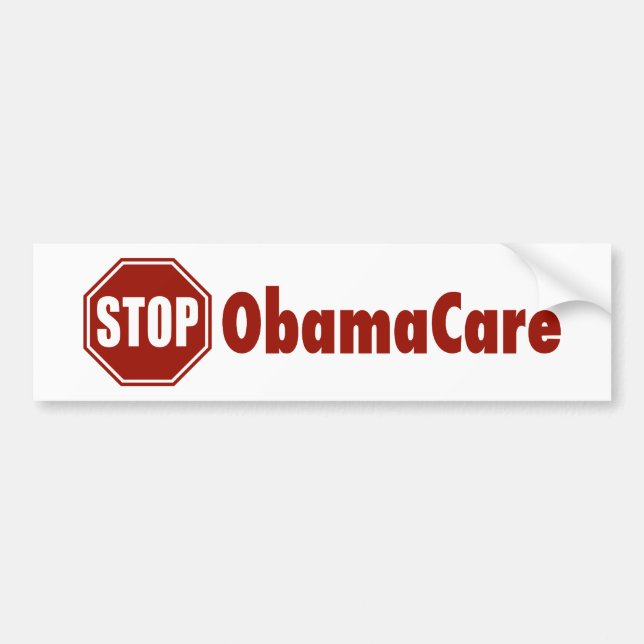 Adesivo Para Carro Pare ObamaCare (Frente)