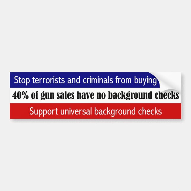 Adesivo Para Carro Pare os terroristas & os criminosos que compram (Frente)